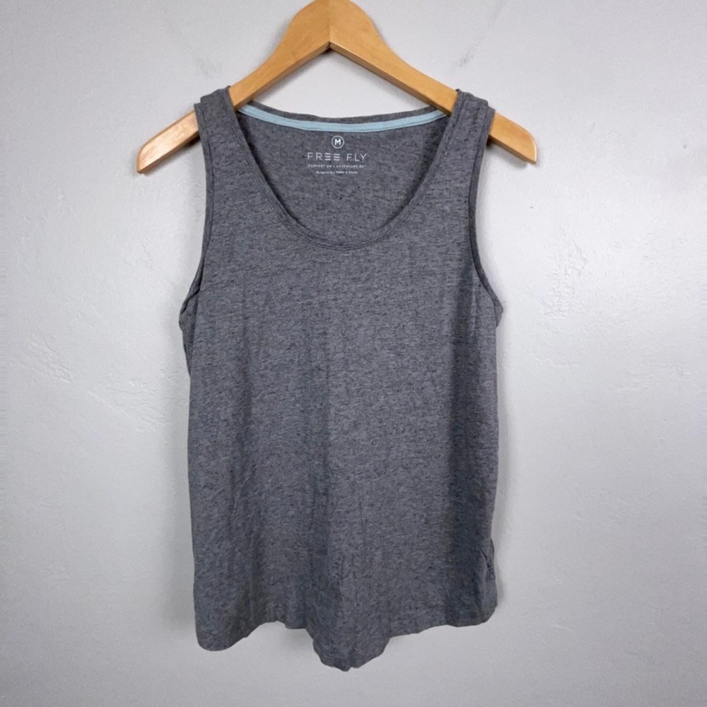 Free Fly Tank Top Women M Gray Bamboo Cotton Blend Fishing Outdoor Performance